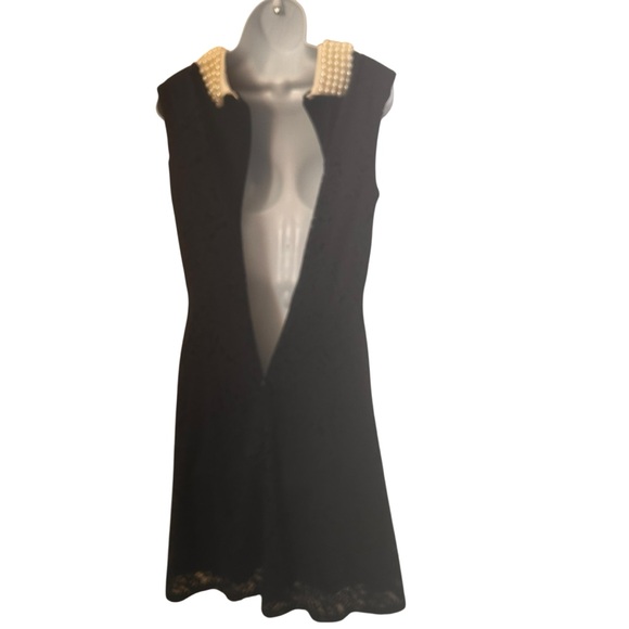 BETSEY JOHNSON Faux Pearl Collar Fit &Flare Dress cottagecore size 6 blue Lacey - Picture 12 of 16